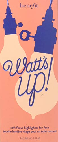 BENEFIT COSMETICS watt's up! soft focus highlighter for face FULL SIZE 9.4 g Net wt. 0.33 oz. BOXED