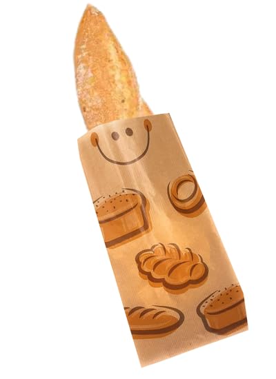 Kraft Paper Snack Bags 14+7x27 cm with Draw Breads (250 pcs)