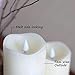 3D Moving Flame Led Candle With Timer, Pillar Flamless Candle for Christmas Decoration, 3x7 Inch, Ivory