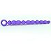 LoveI Anal Sex Toy Beads Butt Plug Diamond Oval Shaped Prostate Massager with Safe Pull Ring Handle Soft Carry Bag Unisex G Spot - Purple