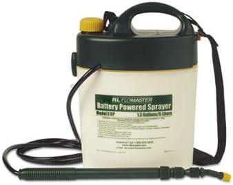 Portable Battery-Powered Sprayer W/Telescoping Wand, 1.3 Gallon, Black/White