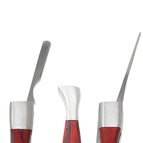 3-n-1 Tobacco Pipe Tool - Rosewood and Stainless Steel. 3 in 1 Tool Features a Pipe Chamber Reamer, Bowl Spike and Reinforced Tamper (Red) - Thumbnail 4