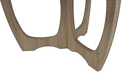 FINECASA Wooden Curved Leg Round Coffee