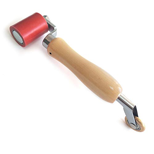 Combo Seam Rollers of 45mm Silicone Seam Roller with 6mm Brass Detail Penny Roller for PVC/TPO/EPDM Single Ply Roofing and Tape Hot Air Tools Overlap Welding