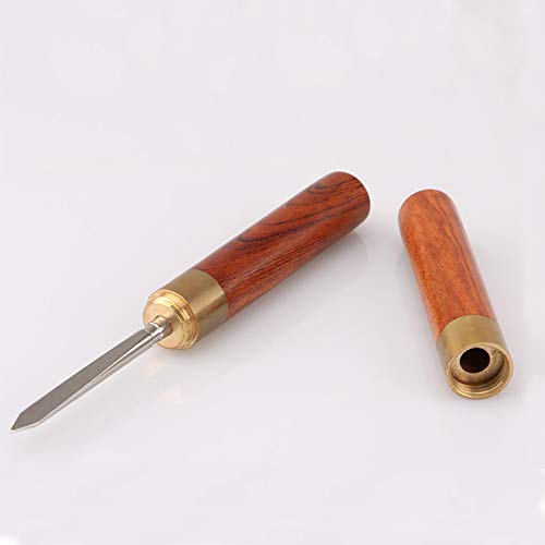 comboss 6.7" Ultra Sharp Stainless Steel Ice Pick with Safety Cover,Wood Handle (Red Sandal Wood Flat Needle) - Thumbnail 5