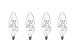 Philips 458687 LED B12 Dimmable Candle Light Bulb with Warm Glow Effect: 500-Lumen, 2700-2200 Kelvin, 7-Watt (60-Watt Equivalent), E12 Candelabra Base, Soft White, 4-Pack