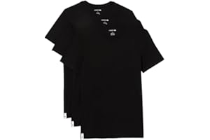 Lacoste Men's 100% Cotton Regular Fit Crew Neck T-Shirt, 3-Pack