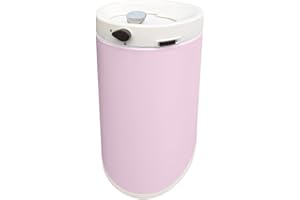 JM ·YIPENG Diaper Pail, Airtight Odor Control Baby Diaper Bin with Childproof Lock, Stainless Steel Garbage Pail with lid, 15 Liter/ 4 Gallon Compact Nursery Trash Can with Removal Inner Liner, Pink