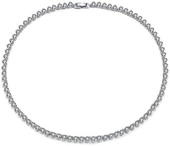 NEWBARK 81 Pcs 0.25ct CZ Round Choker Necklace