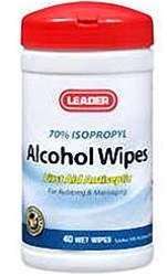 Leader Alcohol Isopropyl 70% Wipes, 40 ct (2 PACK)