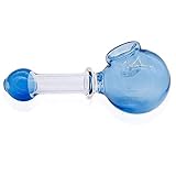 SMKPIP Handmade Glass 4.7 Inch Long,New Style Tube Sky Touch Bub(Blue)