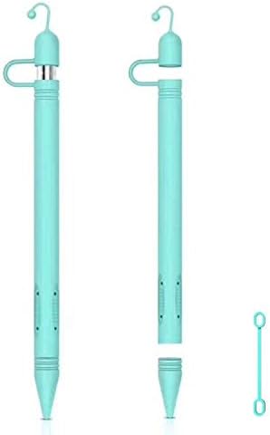 Silicone Case for Apple Pencil, Coffea Protective Case Holder iPencil Grip Skin Sleeve with Cap Holder and Nib Cover Compatible with iPad Pro (Green)