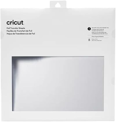 Cricut Foil Transfer Sheets Silver 8 ct 12x12 30.5 cm x 30.5 cm (2008719)
