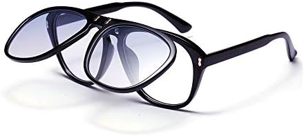 Meyison Oversized Retro Clip-on Flip Up Square Aviator Goggles Sunglasses