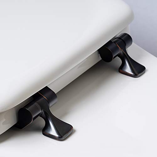 MAYFAIR 144ORA 000 Toilet Seat with Oil Rubbed Bronze Hinges will Never