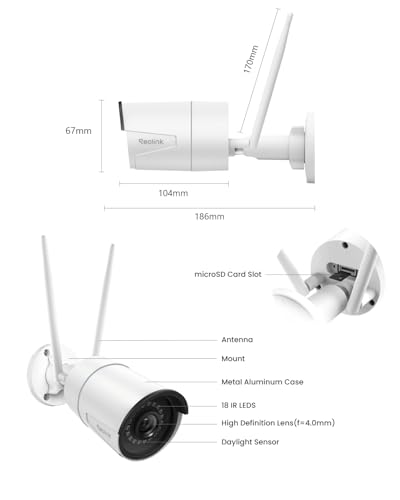 REOLINK Outdoor Security Camera, Camera Surveillance Exterieur, RLC-510WA | Plug-In Power, 5MP Dual-Band WiFi, Smart AI Detection, 100ft Night Vision, Security Cameras Wireless Outdoor, No Subscription