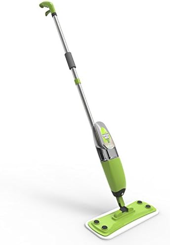 MOZIX Spray Mop - Microfiber Mop Pads Wet Kit for House, Kitchen, Hardwood, Ceramic, Tile, Vinyl With 700ml Capacity Spray Bottle (Green)