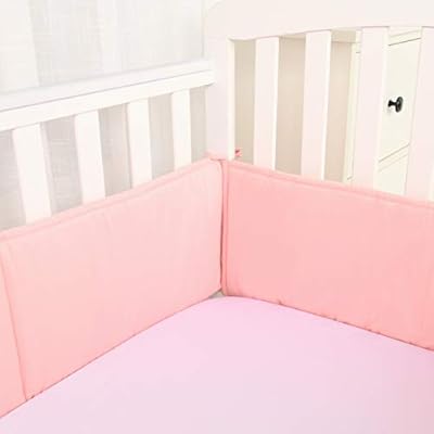 habibee baby breathable cotton crib bumper pads for standard cribs machine washable padded crib