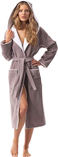 Morgenstern Badjas Dames I Katoen I Velours Badstof I Capuchon I Lang - Image 3