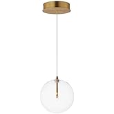 ET2 Lighting E25071-18NAB Global - 1.8W 1 LED Mini Pendant-8 Inches Tall and 7 Inches Wide, Finish Color: Natural Aged Brass