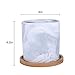 SQOWL 4 inch Marble Ceramic Succulent Planter Pot Indoor Modern Cactus Herb Flower Planters with Bamboo Tray Set of 3
