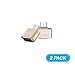 2 Pack,Faost Micro USB OTG to USB Adapter, Micro USB Male OTG to USB Female Adapter, Golden One and Rose Golden One