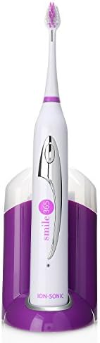 Smile 365 Ion-Sonic Rechargeable Toothbrush with Two Brush Heads (Purple)
