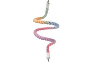 Rope Perches, Swings and Ladders Bird Toys for Medium Birds Like Parrots, Cockatiels and Budgies in Cages