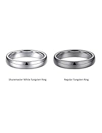 Shuremaster Anillo de boda de tungsteno de 0.157 in, 0.236 in, 0.315 in, para hombres y mujeres, negro dorado oro rosa, con alto pulido, ajuste cómodo 4-13