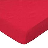 SheetWorld Fitted Cradle Sheet - Solid Red Woven