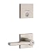 Kwikset 99910-060 Halifax Keyed Entry Lever and Downtown Single Cylinder Deadbolt Combo Pack featuring SmartKey Security in Satin Nickel