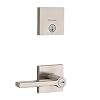 Kwikset 99910-060 Halifax Keyed Entry Lever and Downtown Single Cylinder Deadbolt Combo Pack Featuring SmartKey Security…