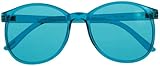 Color Therapy Glasses - Aqua Turquoise Round Style *Redesigned to be Sturdy*