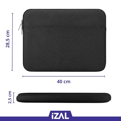 Pasta para Notebook, Tablet, Laptop de 13”, 14” e 15.6” | Bolso Frontal, Proteção Anti Queda, Leve | Capa ideal para Trabalho, Faculdade e Viagem | Cor Preto