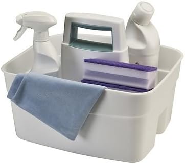 lakeland Deep Multipurpose Cleaning Caddy White - Tall Sides Prevent Items Falling Out Wipe-Clean - Image 4