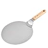 Pizza Ronde Spatel met houten handvat Cake Pizza schraper Peel Stainless Steel Paddle, Groot, zhibeisai