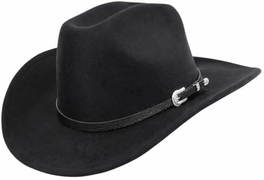 Amazon.com: Western Cowboy Hat, Black Felt, Braided Band  display picture 2