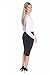 Esteez Womens Modest Lightweight Cotton Lycra Knee Pencil Skirt Black XX-Large
