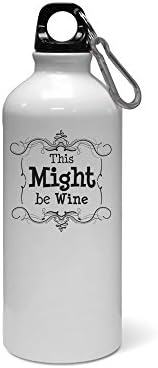 Funny Gift - This Might Be Wine - Fancy Frame - Water Bottle, White