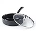 Cook N Home 2635 3 Quart/24cm Anodized Nonstick Saute Pan, 3 Quarts, Black