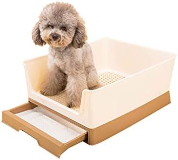 Gg1201 Pet Toilet Medium Dog Large Dog Large Urinal Pet Artifact Male Dog Toilet Potty With Drawer Easy To Clean Stool Urinal (color : Brown)