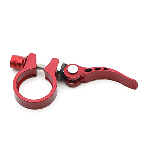 Rowiz Red Aluminum Alloy Bike Bicycle Quick Release Seatpost Clamp 31.8mm for OD 27.2/28.6mm Bike Seatpost, Pack of 9