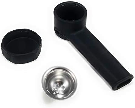 Portable Silicone Unbreakable Tobacco Travel Accessory with-lid. Food-Grade-Silicone, Indestructible, Concealable-and-Hand-Sized. Black