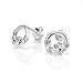 925 Sterling Silver Tiny Celtic Claddagh Friendship and Love 10 mm Post Stud Earrings