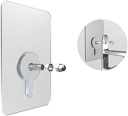 Clear adhesive wall hooks for easy and drill-free installation.
