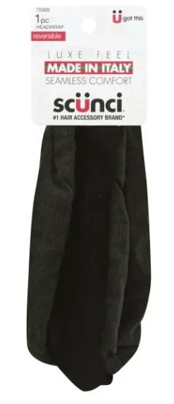 SCUNCI REVERSIBLE WIDE HEADWRAP