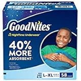 GoodNites Bedtime Bedwetting Underwear for Boys, (L-XL, 58 Ct.)