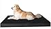 Dogbed4less Extra Large Orthopedic Gel Infused Cooling Memory Foam Dog Bed, Waterproof Liner with Durable Black Canvas Cover, XXL 55X37X4 Inch