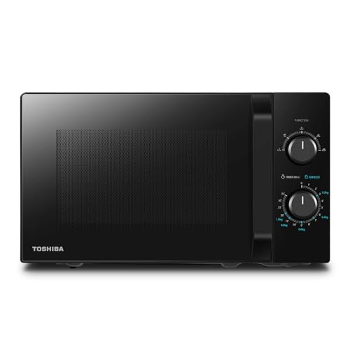 Toshiba MW2-MM20PF(BK) Mikrowelle/Solo-Mikrowelle / 20L / 800W / 5 Leistungsstufen mit praktischer Auftaufunktion/LED-Beleuchtung im Innenraum/Schwarz thumbnail 1