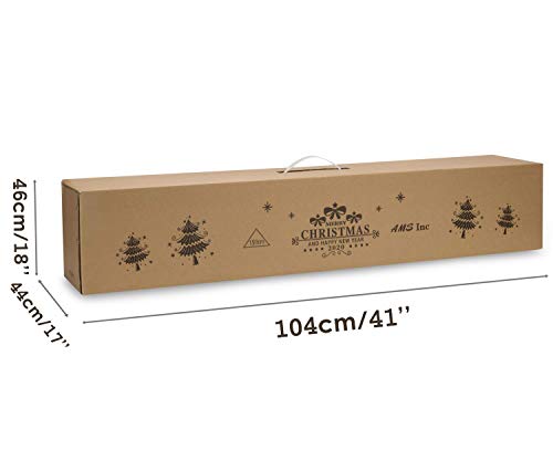 AMS 6FT Christmas Trees Premium Artificial Xmas Pine Tree Holiday Decoration with 39FT 120 LEDs USB Copper Wire Light, 1200 Branch Tips, Foldable Metal Stand(6 FT, Green) - Thumbnail 6